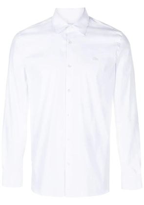 Lacoste logo-patch cotton blend shirt - White