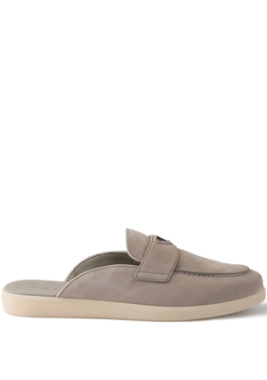 Prada suede slip-on loafers - Neutrals
