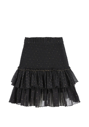 ISABEL MARANT ruffled tiered midi skirt - Black