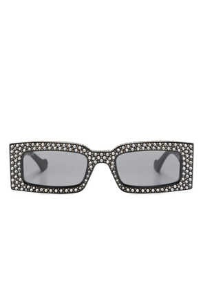 Gucci Eyewear embellished rectangle-frame sunglasses - Black