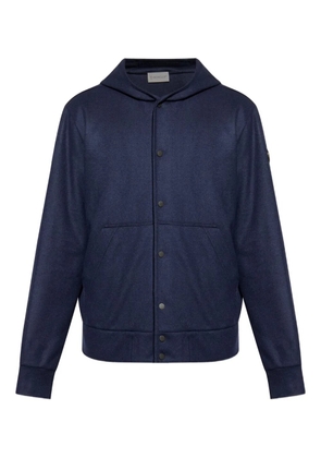Moncler hooded button-fastening sweater - Blue