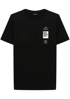 Paul & Shark logo-print cotton T-shirt - Black