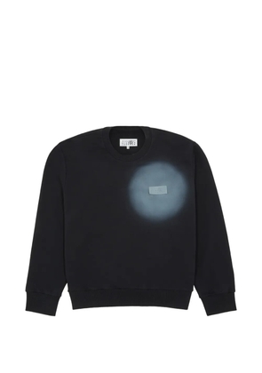MM6 Maison Margiela logo-patch spray-effect sweatshirt - Black