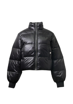 GANNI shiny puffer jacket - Black