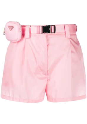 Prada pouch belt shorts - Pink