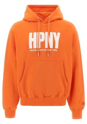 Heron Preston HPNY print drawstring hoodie - Orange