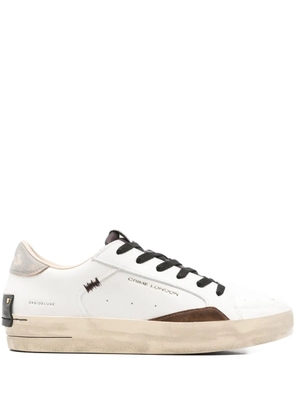 Crime London Sk8 Deluxe panelled sneakers - White