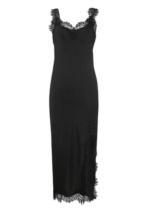 Gold Hawk Miley lace-hem slip dress - Black