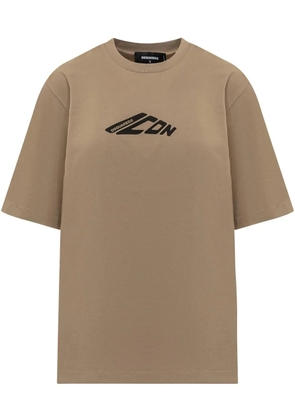 DSQUARED2 logo-print T-shirt - Brown