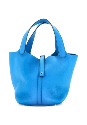 Hermès Pre-Owned Picotin Lock Bag Clemence MM bucket bag - Blue