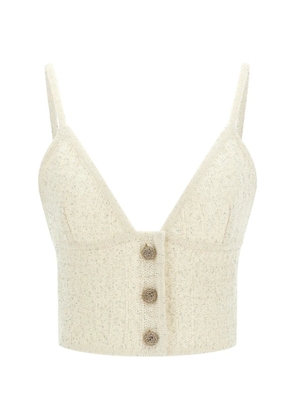 Alessandra Rich V-neck tank top - Neutrals