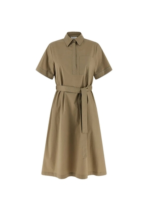 Peserico A-line belted shirt dress - Green