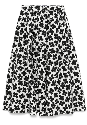 MSGM floral-print maxi skirt - White