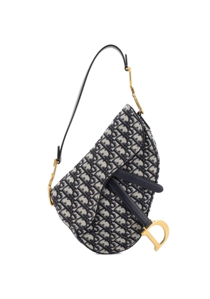 Christian Dior Pre-Owned Saddle Handbag Oblique Canvas Medium shoulder bag - Blue