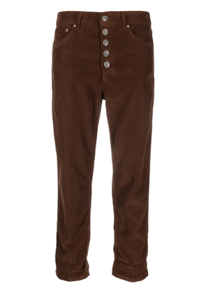 DONDUP cropped corduroy trousers - Brown