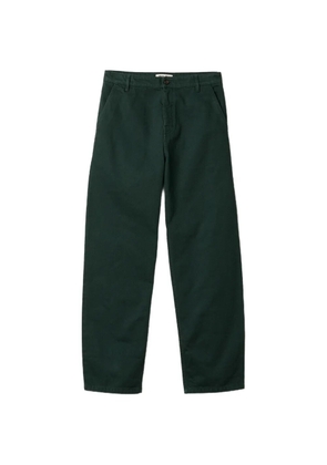 Miu Miu logo-embroidered trousers - Green