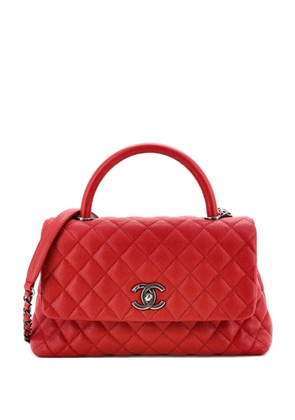 CHANEL Pre-Owned Coco Top Handle Bag Quilted Caviar Small crossbody bag - Red