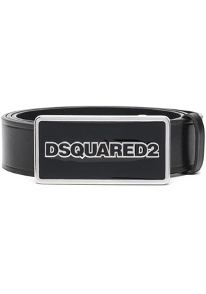 DSQUARED2 logo-buckle leather belt - Black