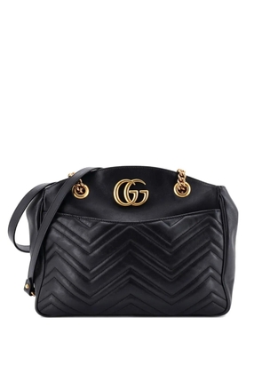 Gucci Pre-Owned GG Marmont Chain Tote Matelasse Leather Medium shoulder bag - Black
