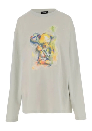 We11done cartoon-print long-sleeve T-shirt - Green