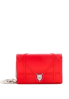 Christian Dior Pre-Owned Diorama Wallet on Chain Leather clutch bag - Red