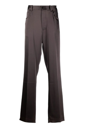 Nanushka mid-rise straight-leg trousers - Brown