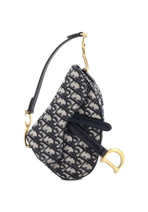 Christian Dior Pre-Owned Saddle Handbag Oblique Canvas Mini shoulder bag - Blue
