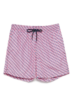 Drumohr fish-print swim shorts - Pink