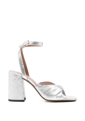 Maje twisted ankle-strap sandals - Silver