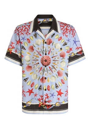 Dolce & Gabbana shell-print Hawaii shirt - Blue