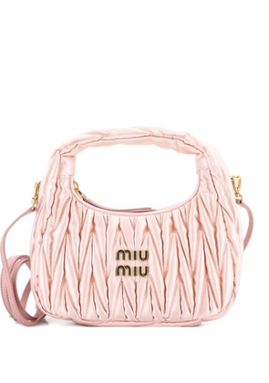 Miu Miu Pre-Owned Wander Matelasse Satin Mini hobo bag - Pink