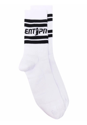 Enterprise Japan logo-print socks - White
