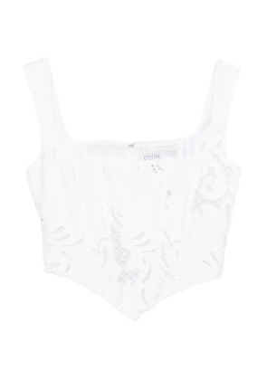 Giuseppe Di Morabito embroidered crop top - White