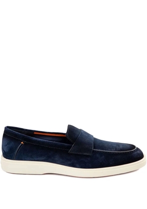 Santoni suede penny loafers - Blue