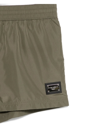 Dolce & Gabbana logo drawstring swim shorts - Green