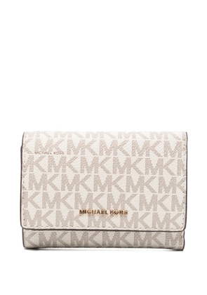 Michael Kors Medium Bryant Signature Logo wallet - Neutrals