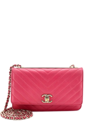 CHANEL Pre-Owned Trendy CC Wallet on Chain Chevron Lambskin clutch bag - Pink