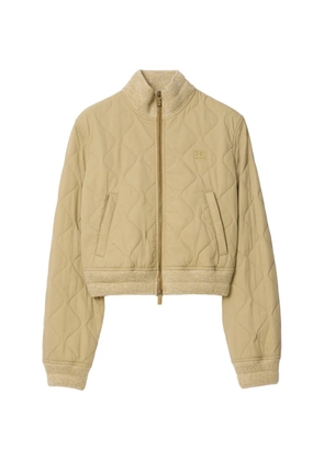 Burberry quilted embroidered bomber jacket - Neutrals