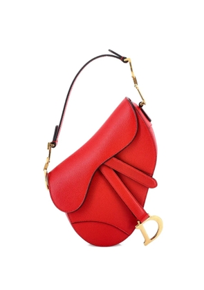 Christian Dior Pre-Owned Saddle Handbag Leather Mini shoulder bag - Red