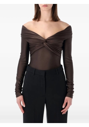 THE ANDAMANE kendall twisted bodysuit - Brown