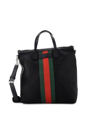Gucci Pre-Owned Web Zip Techno Canvas Medium tote bag - Black