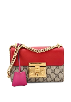 Gucci Pre-Owned Padlock Shoulder Bag GG Coated Canvas and Leather Small crossbody bag - Brown