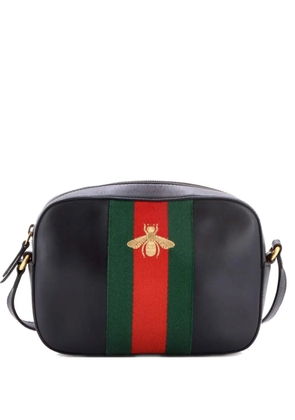 Gucci Pre-Owned Bee Web Camera Bag Leather crossbody bag - Black