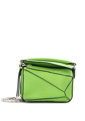 Loewe Pre-Owned Puzzle Bag Leather Nano crossbody bag - Green