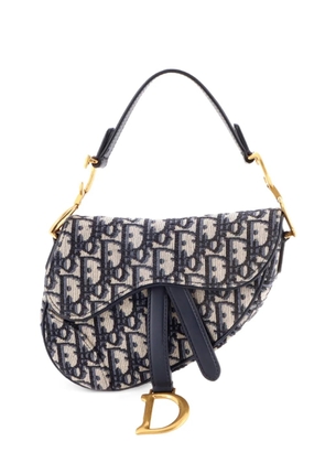 Christian Dior Pre-Owned Saddle Handbag Oblique Canvas Mini shoulder bag - Blue