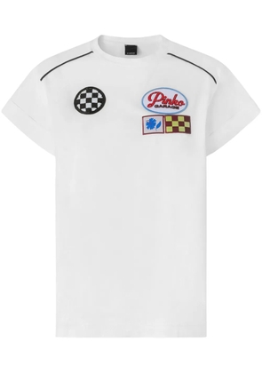PINKO logo-appliqué T-shirt - White