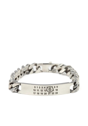 MM6 Maison Margiela logo-engraved chain bracelet - Silver