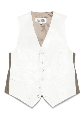 MM6 Maison Margiela half-painted waistcoat - White