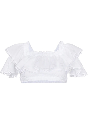Charo Ruiz Ibiza Cata off-shoulder crop top - White