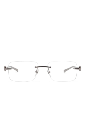 Gucci Eyewear logo-engraved rimless glasses - Silver